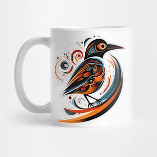 Mesmerizing Orange and Blue Bird Mug